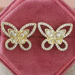 Designs & You Gold-Plated Animal Shaped Studs Earrings image 5