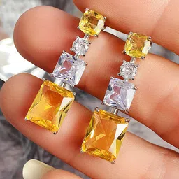 Designs & You Silver Plated Geometric Drop Earrings image 5