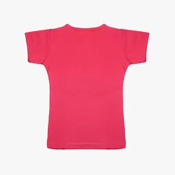 TINY HUG Girls Pack Of 5 Multicoloured Graphic Printed Slim Fit T-shirts image 3
