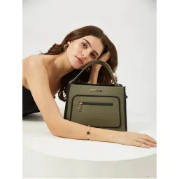 FARGO Mila Green Soft Vegan Leather Handbag (S)-picture-26