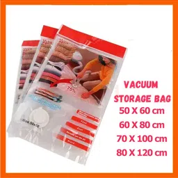 Kuber Industries Transparent 4 Pieces Vacuum Storage Bags With Hand Pump image 4
