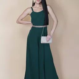 RAASSIO Sleeveless Culotte Jumpsuit with Belt image 2