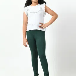 BAESD Girls Pack Of 2 Super Soft Cotton Churidar-Length Leggings image 5