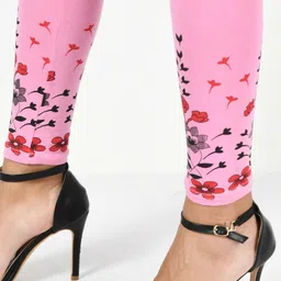 BAESD Pack Of 3 Bottom Printed Slim-Fit Cotton Lycra Churidar Length Leggings image 5