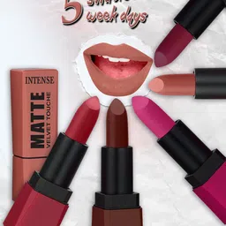 FORFOR Set of 3 Intense Matte Waterproof & Long Lasting Lipstick - 3.5 g each image 2