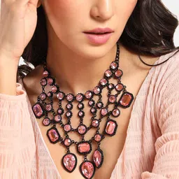 Sangria Artificial Stone-Studded Necklace image 3