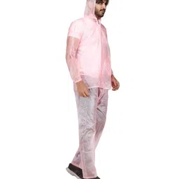 sindon Protective Raincoat with Hood, Disposable, Breathable, Size Free_12237-1 (XL,Darkpink) image 4