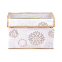 Kuber Industries White 6 Pieces Foldable Velcro Transparent Lid Drawer Box Organisers image 2