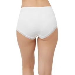 Bella Voste Pack of 3 Self Design Lace Hipster Briefs PT-8807-Peach-White-Wine-L image 5