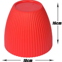 Kuber Industries Yellow & Red 5 Pieces Textured Planters image 3