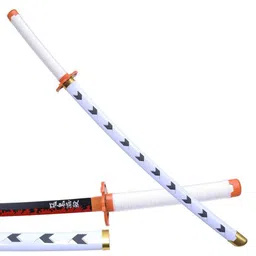 Offo Demon Slayer Kyojuro Rengoku (100cm Life-Size) Wooden Katana | Premium Anime Sword for Cosplay, Martial Arts, Display & Training | Elegant Gift for Fans, Kids, Teens & Collectors image 1