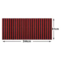 Kuber Industries Red & Black Striped Anti-Skid Doormats image 3