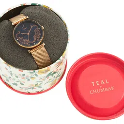 TEAL BY CHUMBAK Women Printed Dial & Stainless Steel Bracelet Watch 8907605124815 image 3