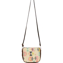 THE CLOWNFISH Garnet Geometric Printed Sling Bag image 5