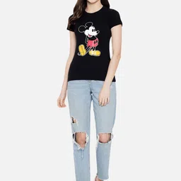 Fabflee Pack Of 3 Printed Round Neck Cotton Regular T-shirts image 2