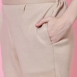 Clora Creation Women Pack Of 2 Smart Mid-Rise Easy Wash Woollen Trousers image 4