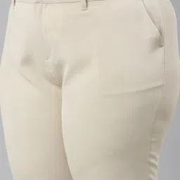 Go Colors Women Plus Size Tailored Tapered Fit Formal Trousers image 3