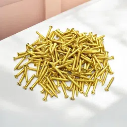 "BRASK" Brass Self Tapping Screws | CSK (Countersunk) Phillips Drive | Screws for hardware, electrical, marine, plumbing and industrial applications (25, Golden Brass, 19 mm x 4 mm (3/4 inch)) image 5