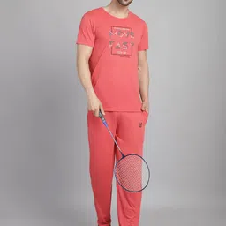 mack jonney VIMAL JONNEY Printed Cotton T-Shirt With Track Pant image 4