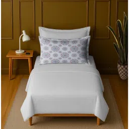 Mayfair Homes London 100% Luxury Cotton Single Bedsheet With 1 Printed Pillow cover Blue-picture-11