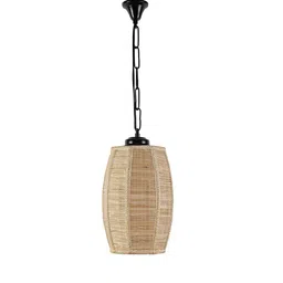 devansh Johan Beige Bamboo Hanging Light image 1