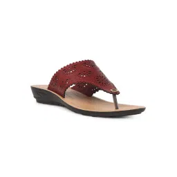 Bata Women Red Wedge Sandals image 1