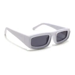 Voyage Unisex Rectangle Sunglasses Black Lens with Off White Frame (MG6576) (52)-image-16
