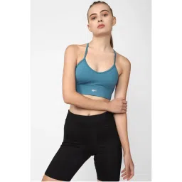 Reebok Womens Id Train Tri Back B Blue Sports Bra-picture-22