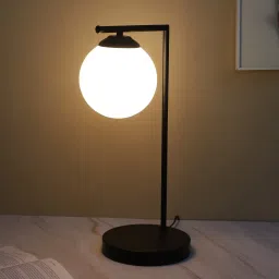 Tu Casa White Black Metal Table Lamp For Home Decoration image 1