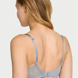 victoria's secret intimates Victoria's Secret Dream Angels Wicked Unlined Lace Balconette Bra Blue image 2