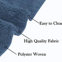 luxe home international Teal Solids Microfiber Bath Mat - Set of 1 image 2