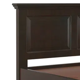 urban ladder Alexandra Solid Wood Queen Size Non Storage Bed in American Walnut Finish image 4