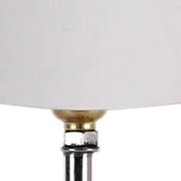 devansh Faith Wood Table lamp with Grey cotton Shade image 3