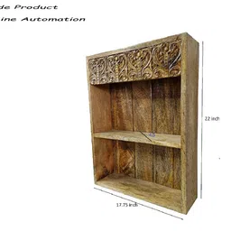 disoo fashions Brown Solid Wood Wall Shelf image 2