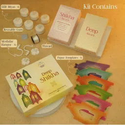 Island Rangoli Deep Shikha Wall Lanterns Decor (Set Of 6) image 4