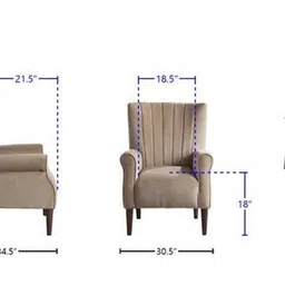 home lifestylez Maxo Accent Chair in Grey Colour image 5