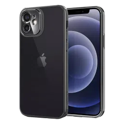 spigen Optik Crystal TPU Back Cover for Apple iPhone 12 (Air Cushion Technology, Chrome Grey) image 3