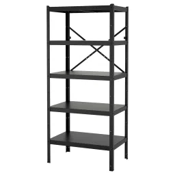 ikea bror Shelving unit, black, 85x55x190 cm-picture-10