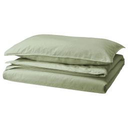 ikea ängslilja Duvet cover and pillowcase, grey-green, 150x200/50x80 cm-picture-31