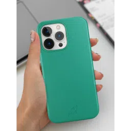 Macmerise Eco-ver Soft Bamboo & Starch Based Material Back Cover for Apple iPhone 14 Plus (Supports Wireless Charging, Mint Green) image 3