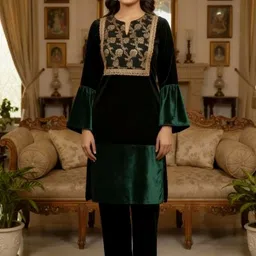 Rajni Collection Embroidered V-Neck Top & Palazzos Co-Ords image 4