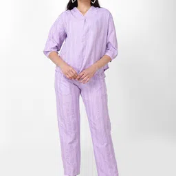 Jivitha Striped Pure Cotton Top With Trousers-picture-23