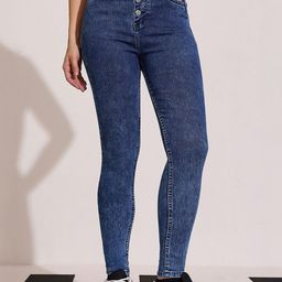 DOLCE CRUDO Women Skinny Fit High-Rise Heavy Fade Stretchable Jeans-picture-33