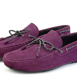 SHUTIQ Men Textured Suede Boat Shoes image 5