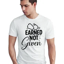 Seekbuylove Typography Printed Round Neck Bio Finish Cotton T-shirt-picture-23