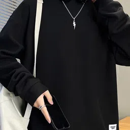 HERE&NOW Men Solid Sweatshirt image 2