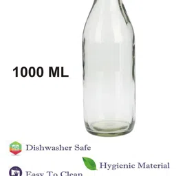 1ST TIME 11 Transparent Glass Solid Water Bottle image 3