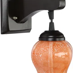 SOMIL Orange Glass Cylinder Printed Wall Lamps image 5