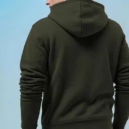 MaverIQ Men Printed Hooded Pullover Sweatshirt image 2