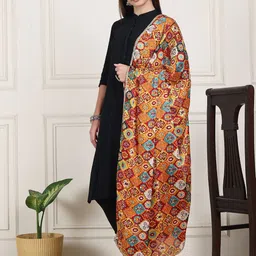 LOOM LEGACY Ethnic Motifs Printed Gotta Patti Dupatta image 2